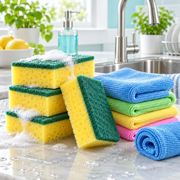 Sponges / Cleaning Clothes / Bucket