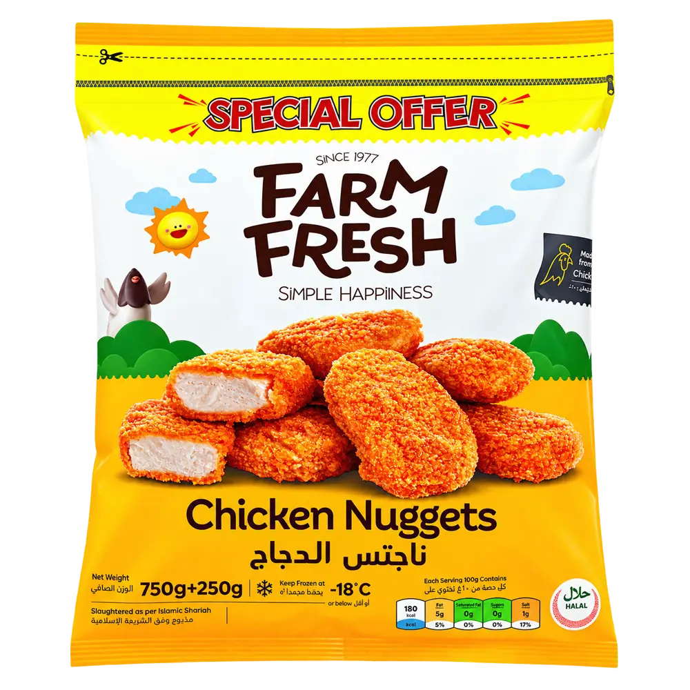 FARM FRESH Chicken Nuggets - 750g + 250g Free
