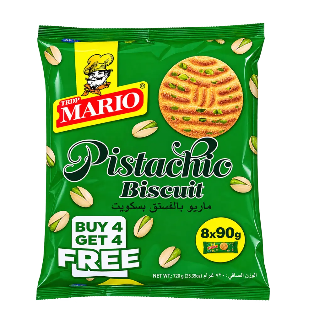 MARIO Pistachio Biscuits - (8 x 90g)