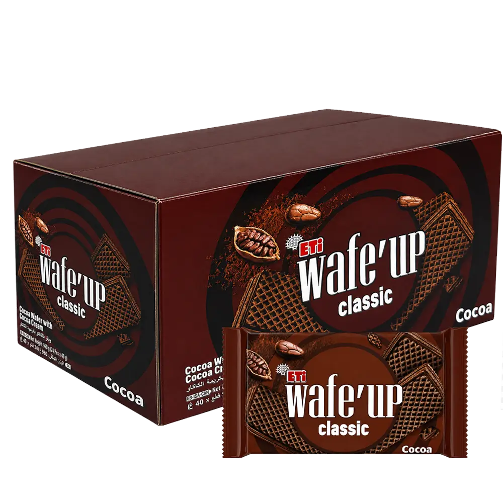 ETI Wafeup Classic Wafers - Chocolate 24 x 40g