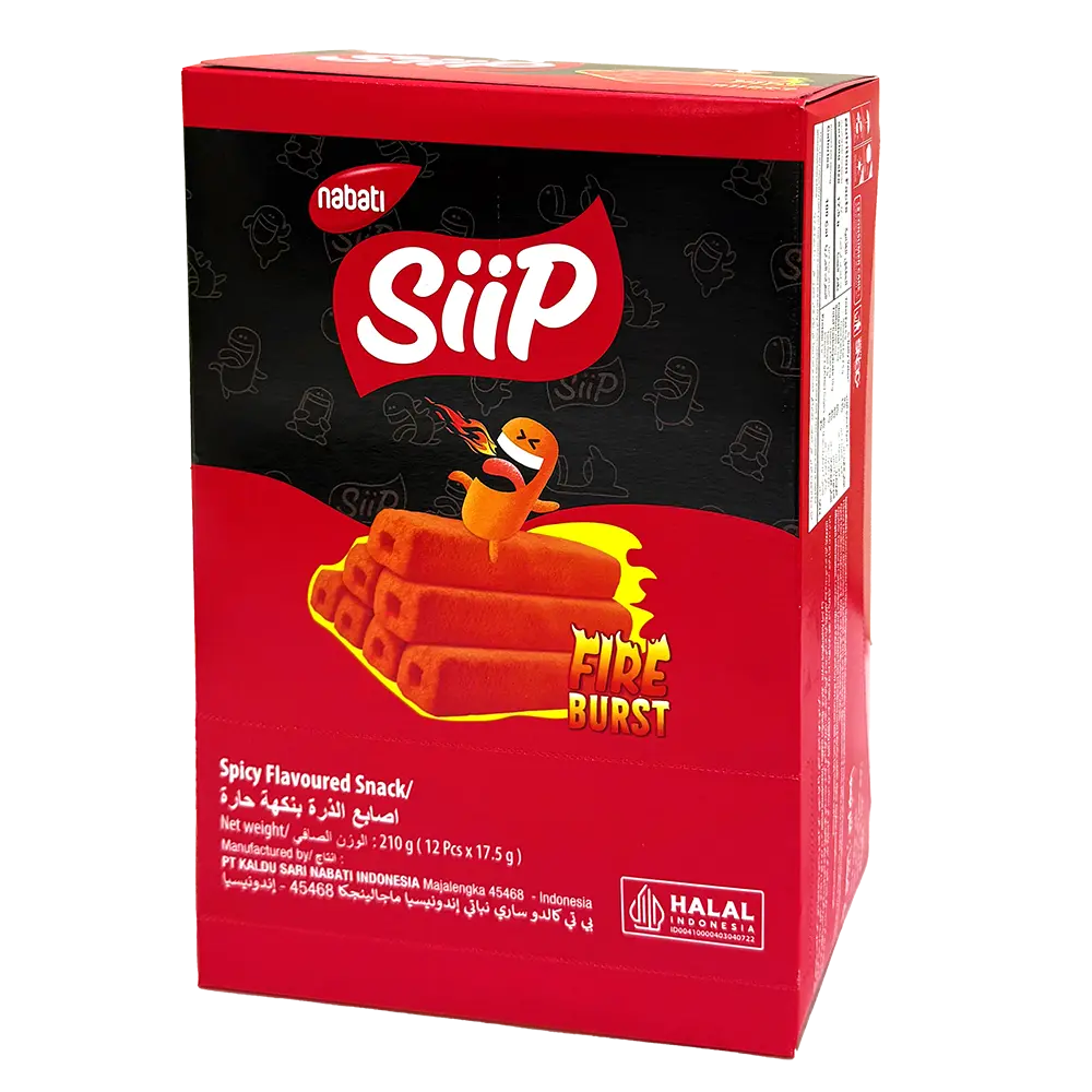 NABATI SIIP Snack - Spicy Fire Burst  12 x 17.5g