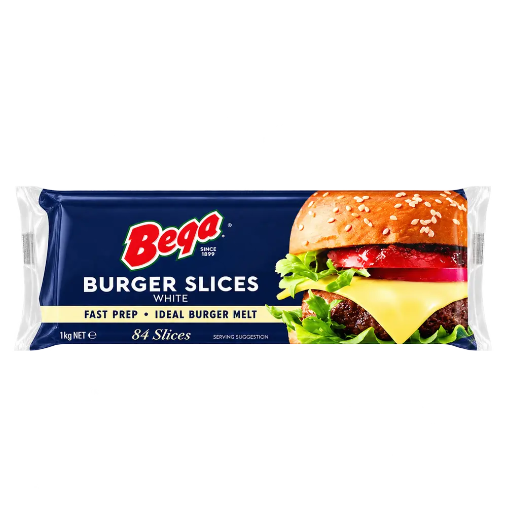 BEGA Burger White Slice Cheese 1Kg