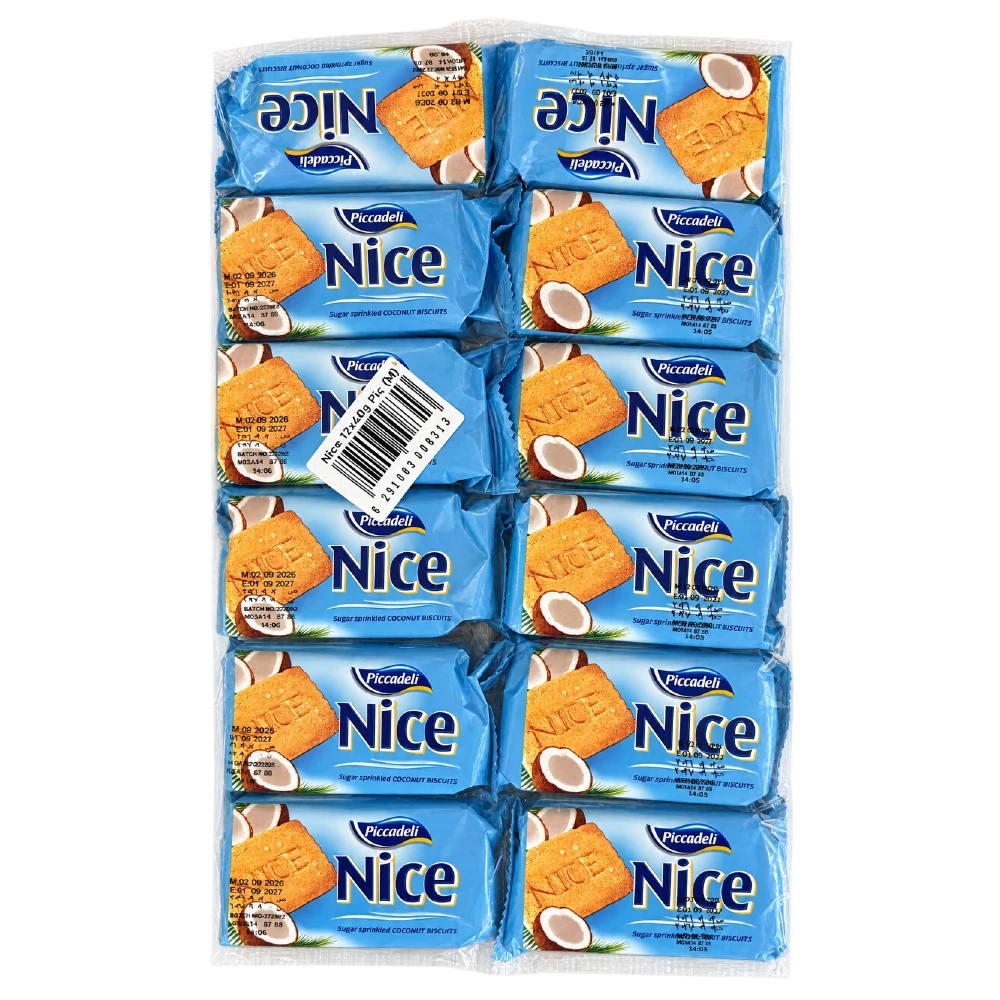 PICCADELI Nice Coconut Biscuits  (12 x 40g)