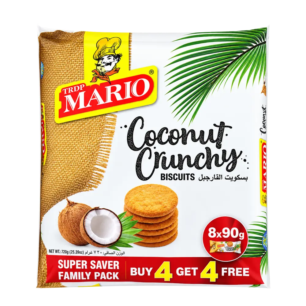 MARIO Coconut Biscuits - (8 x 90g)