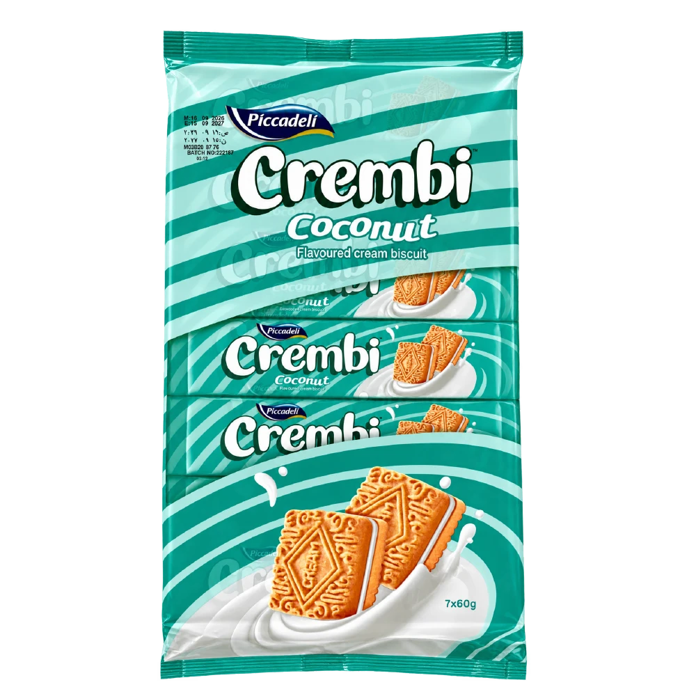 PICCADELI Crembi Biscuits - Coconut  (7 x 60g)