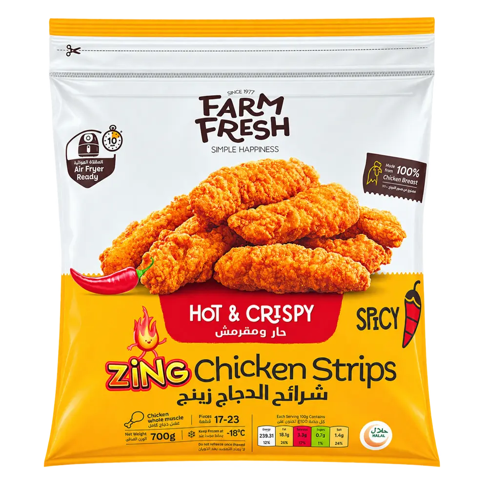 FARM FRESH Chicken Zinj Strips Spicy - 700g