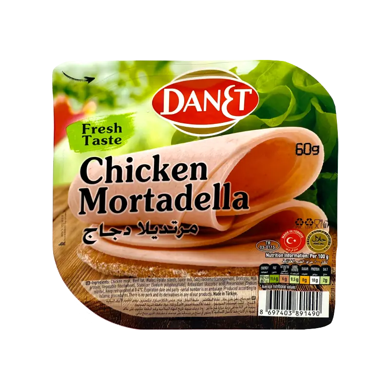 DANET Chicken Mortadela Sliced - 60g