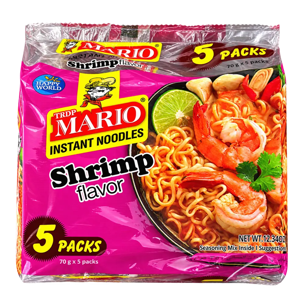 MARIO Instant Noodles - Shrimps (5 x 70g